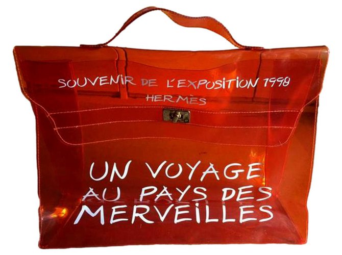 Hermès Hermes 1998 Souvenir D'exposition Clear Orange Kelly Naranja  ref.288561