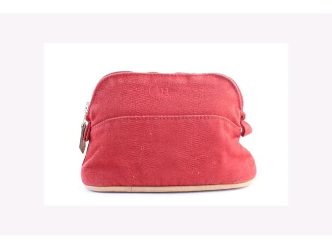 Hermès Bolide Cosmetic Pouch Red  ref.288573