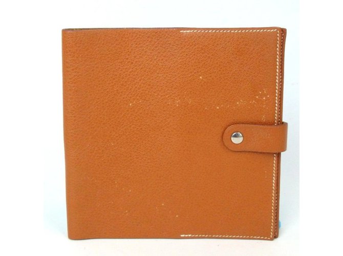 Capa de couro para notebook Hermès Brown Marrom  ref.288588