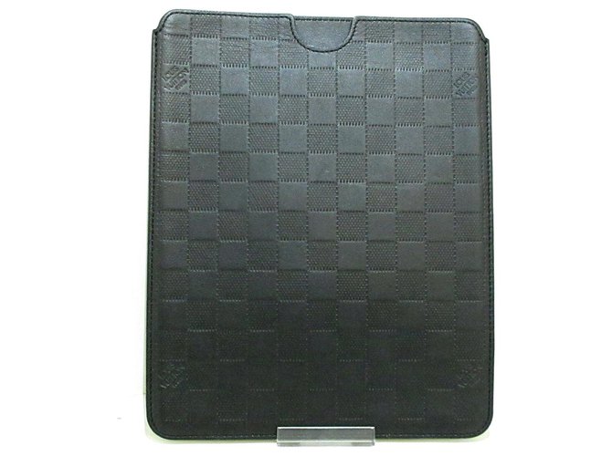 Louis Vuitton Etui iPad Cuir Gris  ref.288749