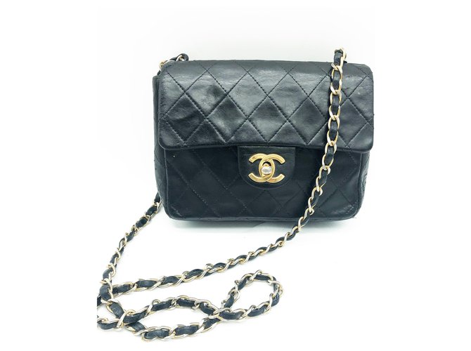 Timeless Chanel Classique bag small model Black Lambskin ref