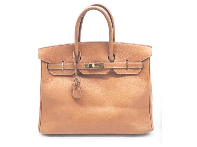 Birkin Hermès Handbags Light brown Caramel Leather  ref.288956