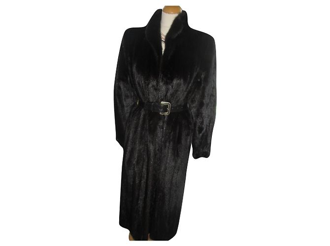 Autre Marque Cappotto di visone nero Maxime Olivier Fourreur