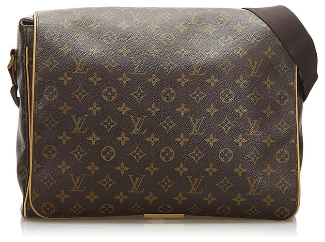 Louis Vuitton Brown Monogram Abbesses Leather Cloth  ref.289186