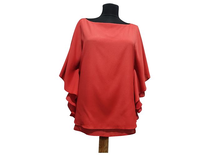 Ralph Lauren Bluse Rot Polyester S