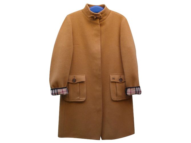 Abrigo de lana marrón Burberry Castaño