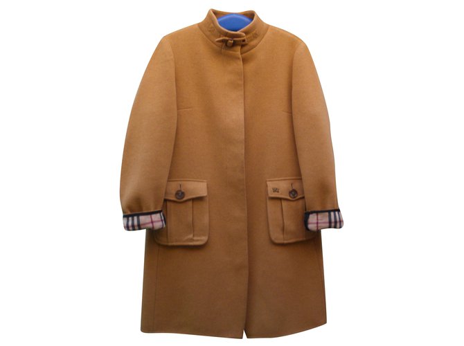 Burberry Coats, Outerwear Brown Wool  ref.289220