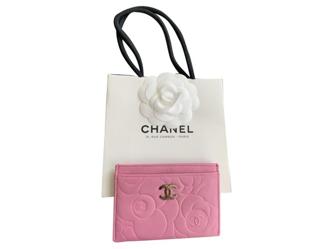 Chanel Bourses, portefeuilles, cas Cuir Rose  ref.289251