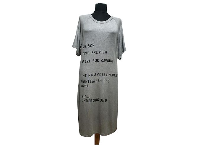 Vestido gris plateado 5 Preview Plata
