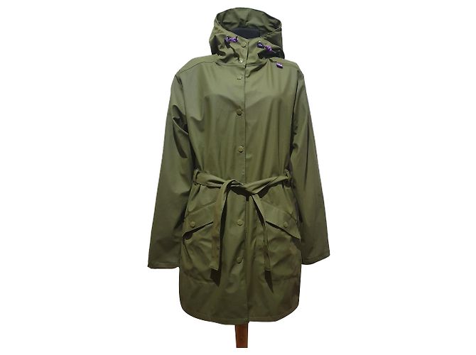 Autre Marque Helly Hansen Rain Jacket Green Polyurethane Size L