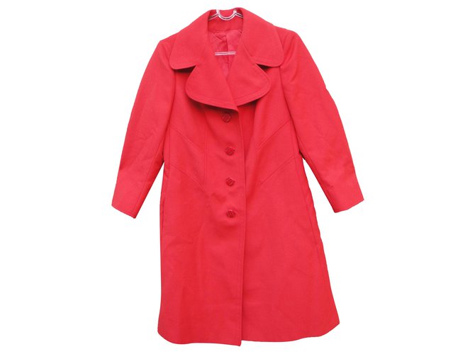 Max Mara vintage sixties coat new condition Red Wool  ref.289287