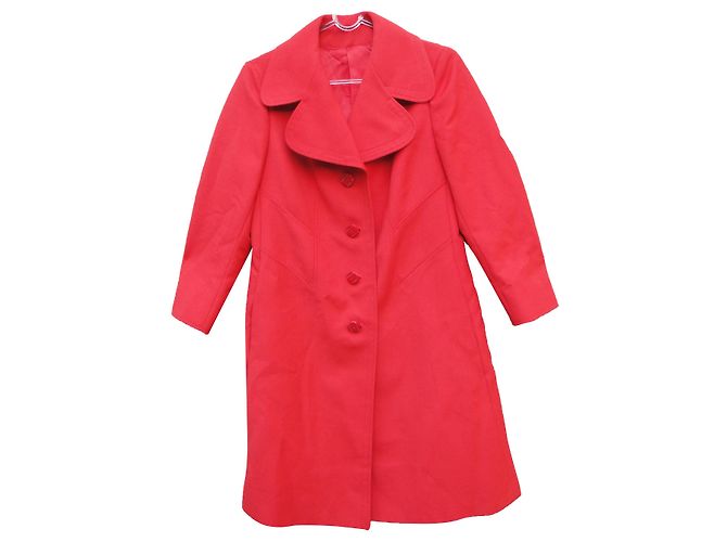 Casaco vintage Max Mara dos anos sessenta, novo estado Vermelho
