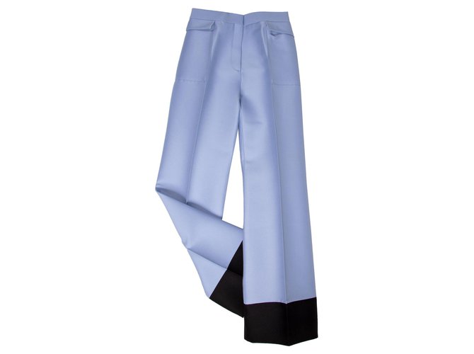 Céline pantalones anchos de moda Multicolor Lienzo  ref.289348