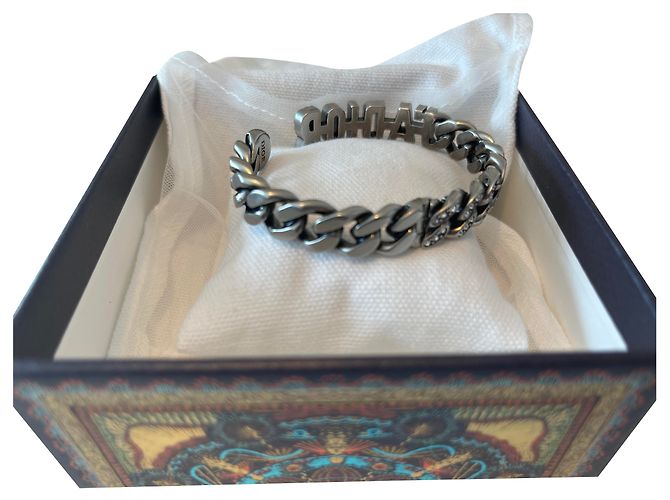 Pulseira Dior J'adior de Metal e Cristais Brancos Hardware prateado