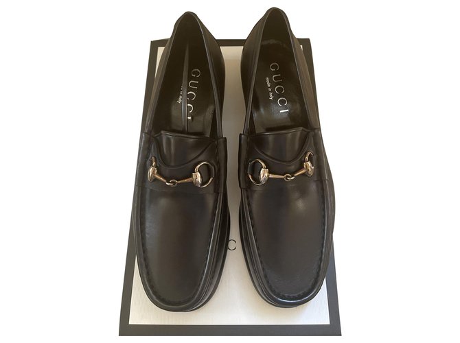 Gucci horsebit loafers Black Leather  ref.289363