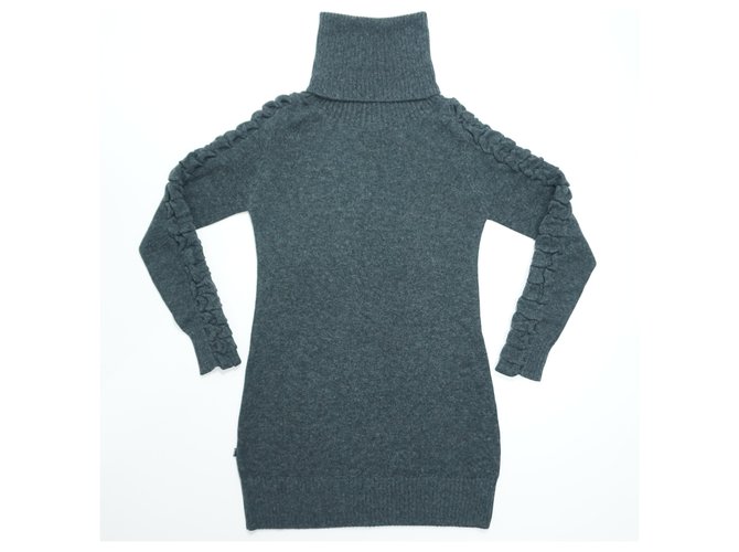 Blauer Kleider Grau Wolle Acryl  ref.289408