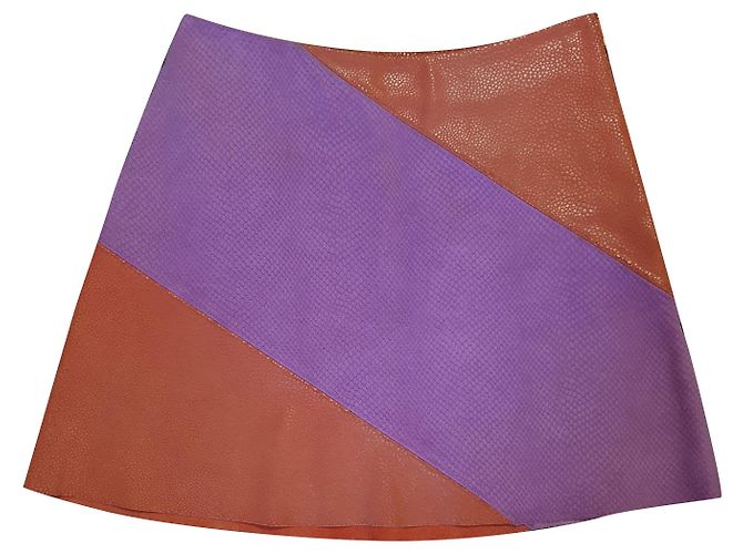 & Other Stories Falda de Cuero Morada XS Multicolor Púrpura