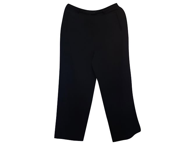 Calça preta Max Mara de lã Preto