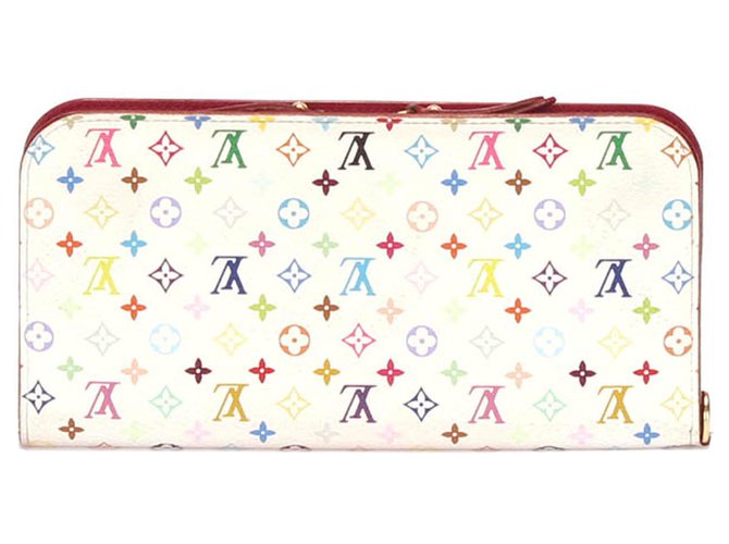 Louis Vuitton White Monogram Multicolore Portefeuille Ansoritto