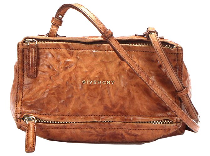 Givenchy Brown Pandora Leather Crossbody Bag Pony-style calfskin  ref.289485