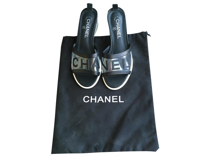Chanel Mules Black Plastic - Closet