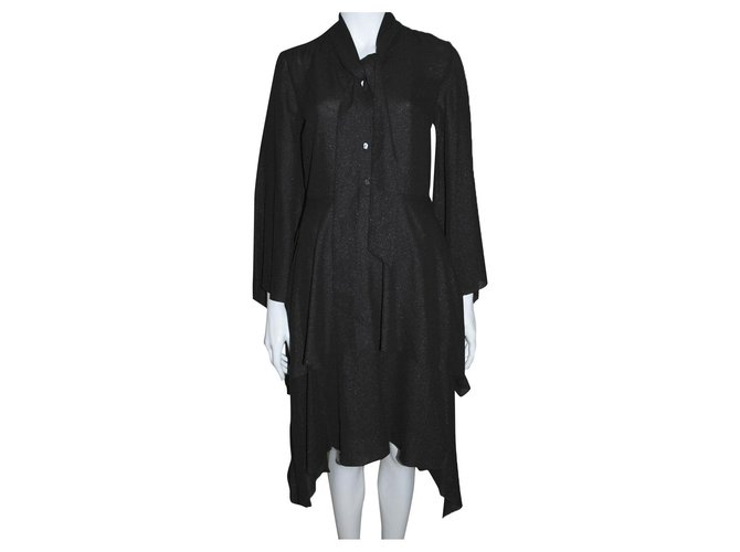 Autre Marque Robes Polyester Noir Métallisé  ref.289718
