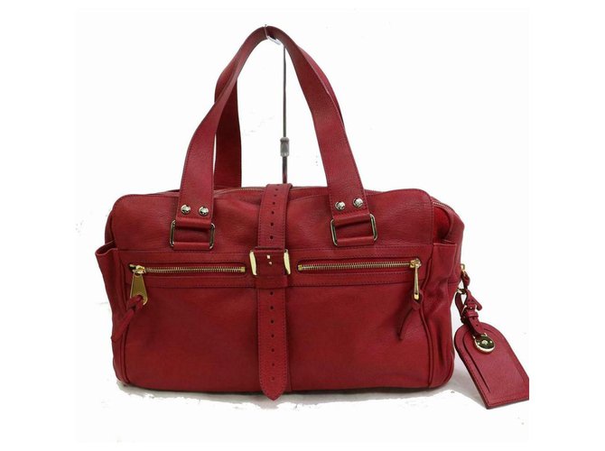 Mulberry Red Leather Mabel  ref.289765