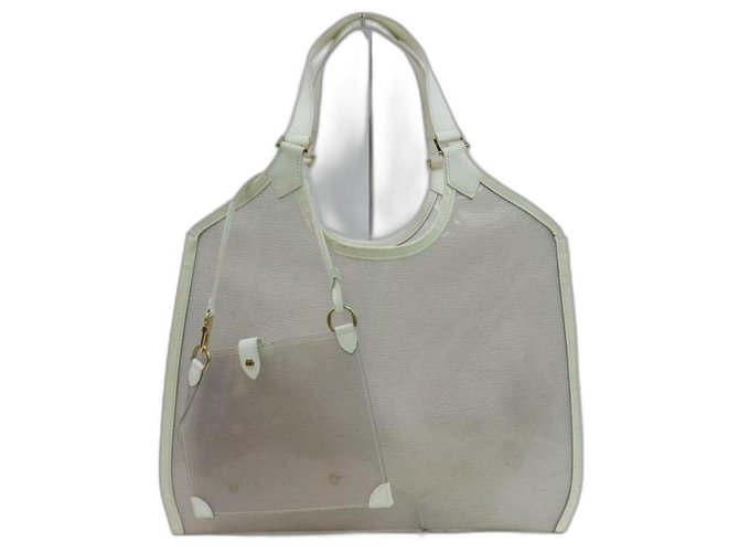 Louis Vuitton Lagoon Bay Plage Clear with Pouch White Epi Leather Tote Metal  ref.290018