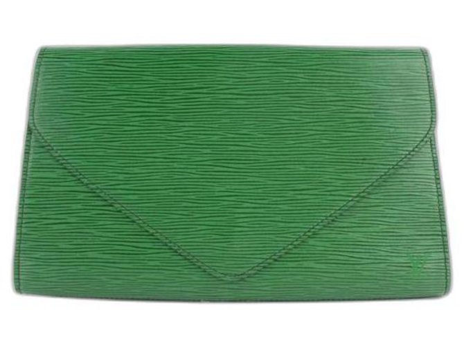 Louis Vuitton, Bags, Louis Vuitton Green Epi Envelope Pouch