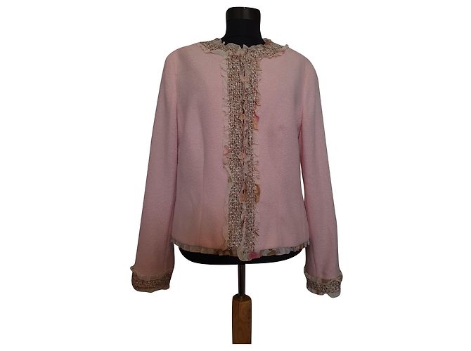 Escada Blazer Pink Wool and Rabbit