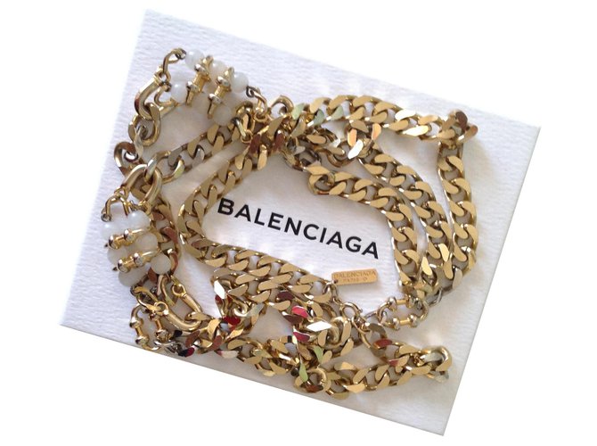 Balenciaga Lunghe collane D'oro Metallo  ref.290241