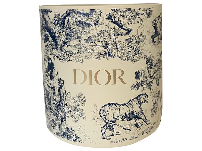 Dior Toile de Jouy Glasvase Dunkelblau Marineblau