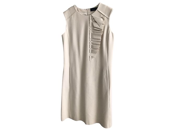 Vestido blanco sin mangas de viscosa Piazza Sempione