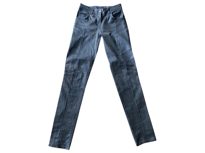 Laurèl Laurel waxed jeans Brown Cotton  ref.290387