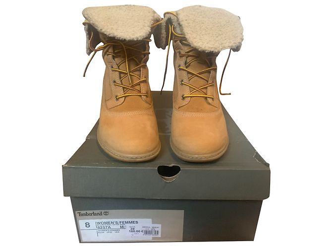 Timberland Keilstiefel Leder beige