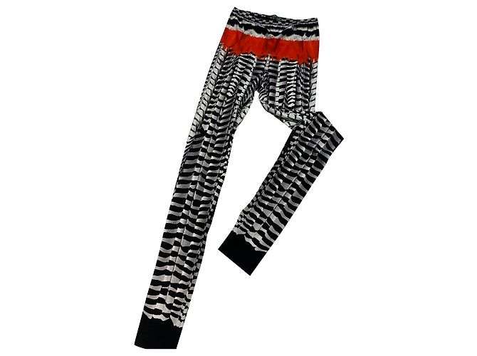 Leggings deportivos Alexander McQueen Negro Blanco Rojo Roja