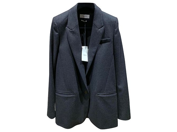 Isabel Marant Etoile Wollblazer Dunkelgrau Anthrazitgrau