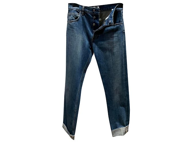 Autre Marque Jeans Slim Fit Azul Oscuro de Algodón