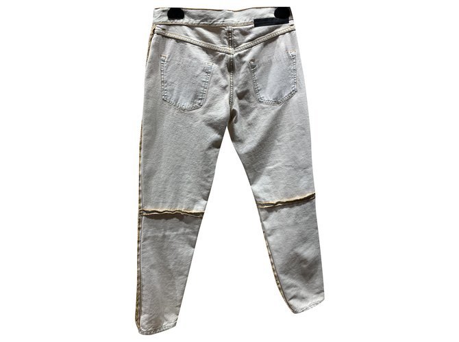 Unravel Project Jeans White Cotton  ref.290569