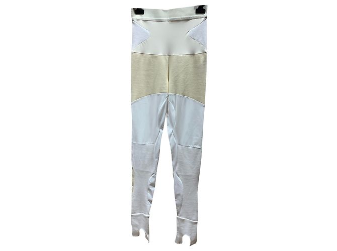 Leggings Céline Blanco Crema Algodón Poliamida 38