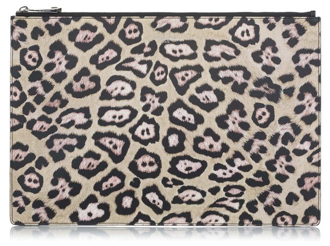 Bolsa de pelo de poni con estampado de leopardo marrón de Givenchy Castaño Multicolor Beige Crin  ref.290702