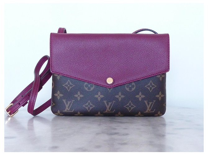 Louis Vuitton Twice Handbag Canvas Brown