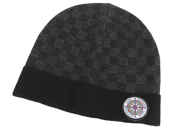 Louis Vuitton Petit Damier Hat, Black, Free