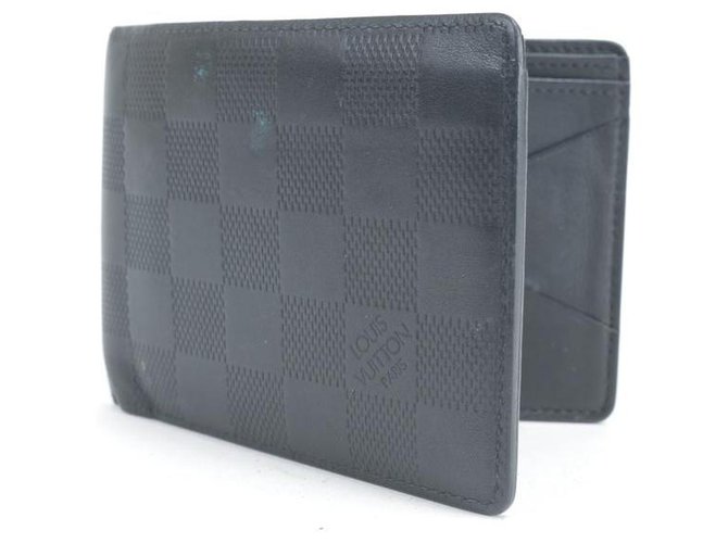 Louis Vuitton Multiple Men's Wallet Bifold Black Damier Infini Leather  ref.291552