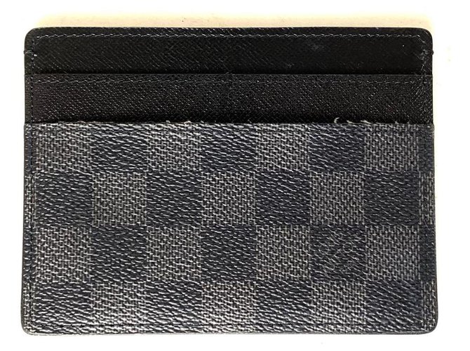 Louis Vuitton Black Damier Graphite Card Case Id Holder 5lva629