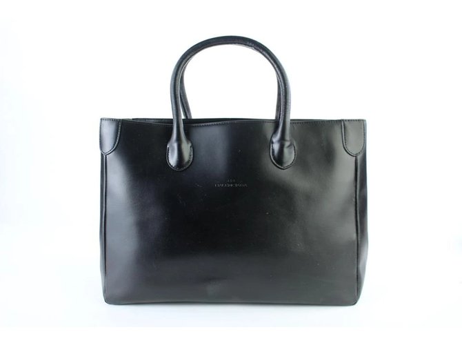 Balenciaga Black Leather Shopper Tote 1baj930  ref.291679