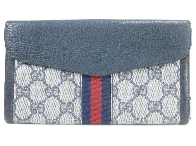 Gucci Monogram GG Supreme Web Navy Long 