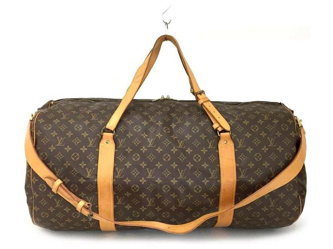 Louis Vuitton Sac Polochon Monogram Boston with Strap Extra Large Bandouliere Brown Leather  ref.291875