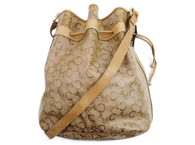 Edge Céline Balde com cordão Hobo Monogram Macadame Logo Castanho claro  ref.291882