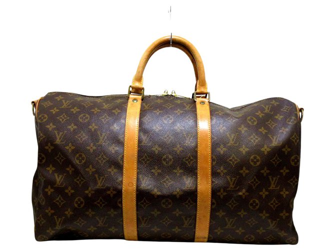 Louis Vuitton Keepall 50 Brown Cloth  ref.291982